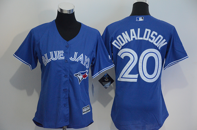 Womens 2017 MLB Toronto Blue Jays #20 Donaldson Blue Jerseys